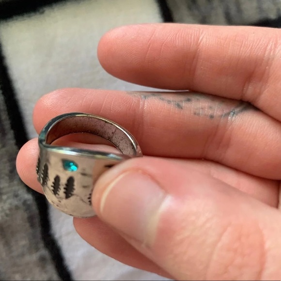 1 LEFT! ๐ BOHO Mountain Engraved CZ Gem Ring ๐ - Picture 10 of 12